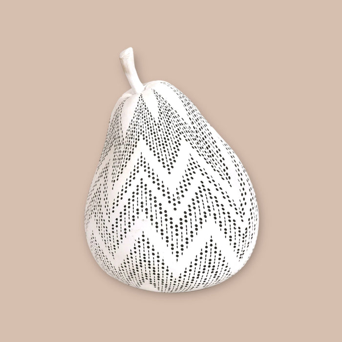 18cm Decorative Fruit White Perforated Pear Large Pear Home Decor - Cherish Home