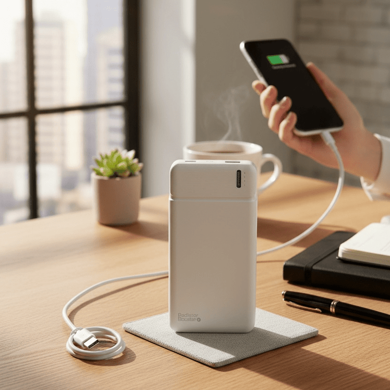 20000mAh Power Bank – Ultra-High Capacity Portable Charger, High-Spec Fast Charging Battery Pack Compatible with All Smartphones, Long-Lasting Power Bank for Travel & Daily Use (White) - Cherish Home