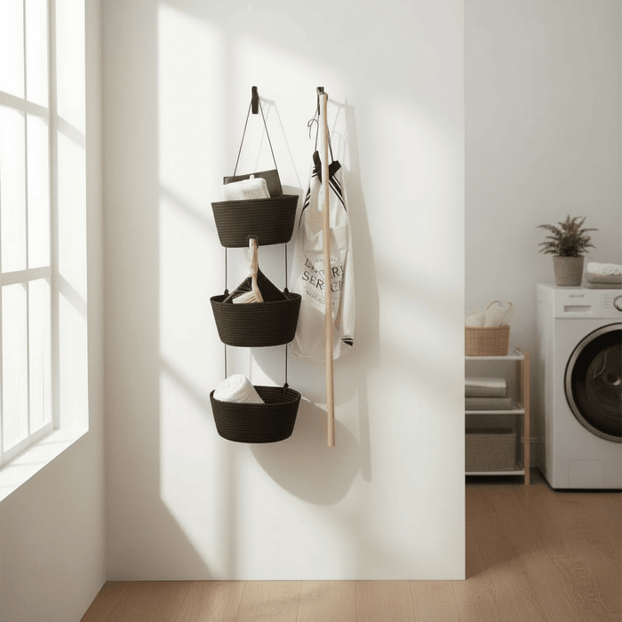 3 - Piece Multi - Purpose Storage Basket Set – Matte Black - Cherish Home