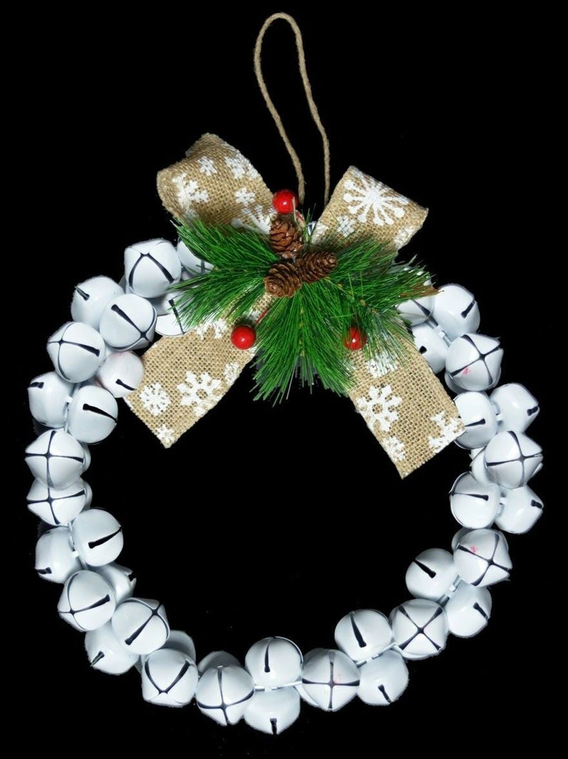 30cm Original Jingle Bell Wreath - White Wreath - Cherish Home