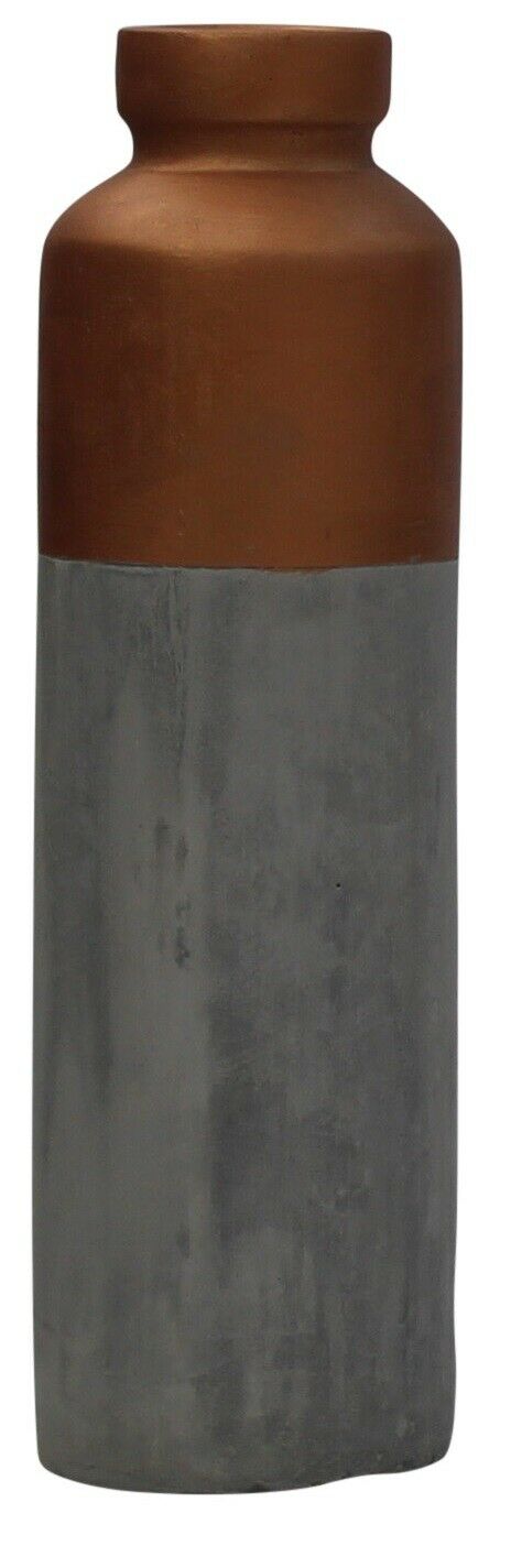 32cm Tall Bottle Vase Cement Flower Vase Bronze Bottle Flower Vase - Cherish Home