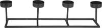 4 Tealight Candle Holder Black Metal Candelabra Candlestick Tea Light Holder - Cherish Home