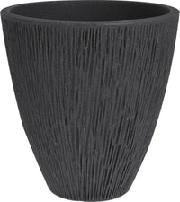 43cm Rippled Charcoal Grey Planter - Large Indoor/Outdoor Plant Pot - Cherish Home