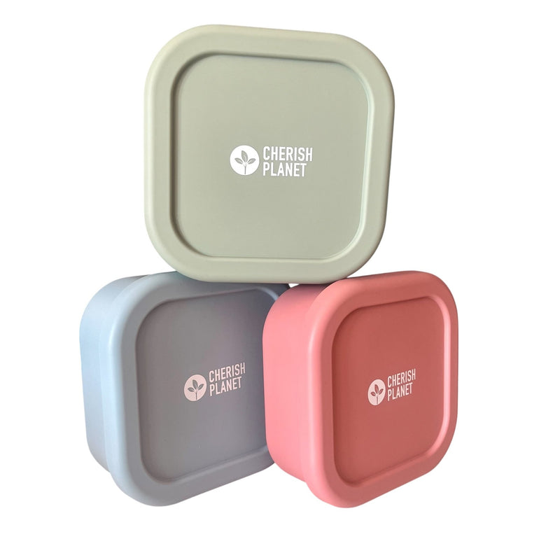 630ml Silicone Lunch Box, Reusable Food Container with Lid for Kids & Adults Pink, Blue, Green Options - Cherish Home