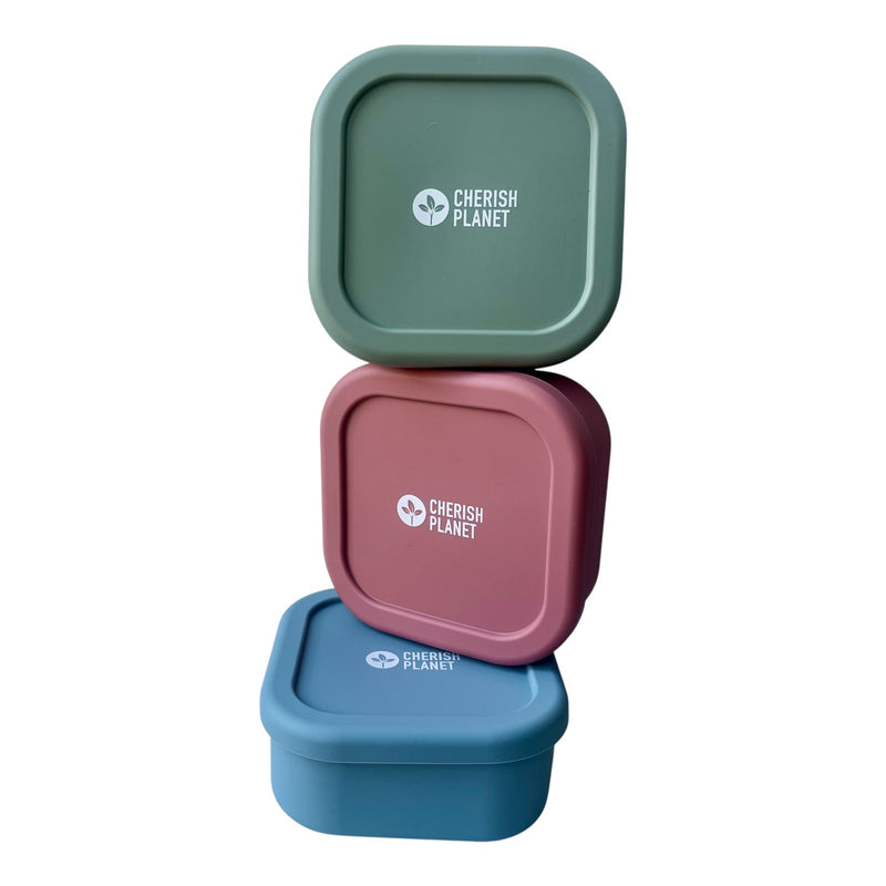 630ml Silicone Lunch Box, Reusable Food Container with Lid for Kids & Adults Pink, Blue, Green Options - Cherish Home