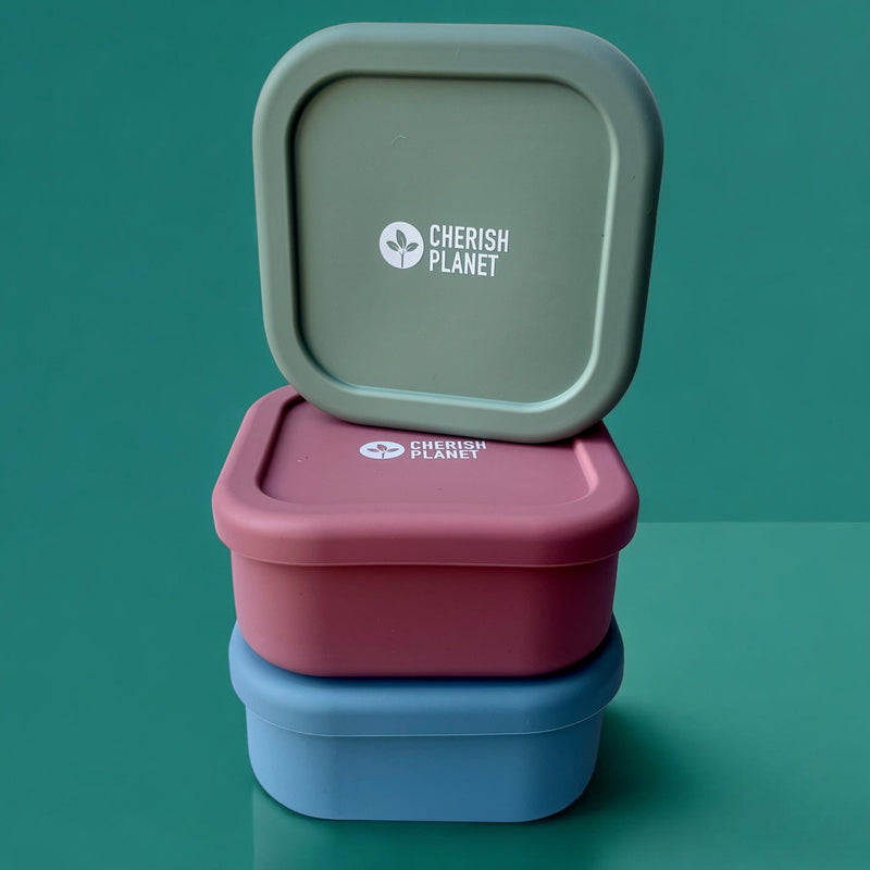 630ml Silicone Lunch Box, Reusable Food Container with Lid for Kids & Adults Pink, Blue, Green Options - Cherish Home