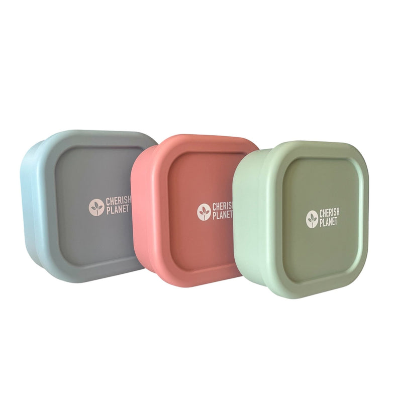 630ml Silicone Lunch Box, Reusable Food Container with Lid for Kids & Adults Pink, Blue, Green Options - Cherish Home