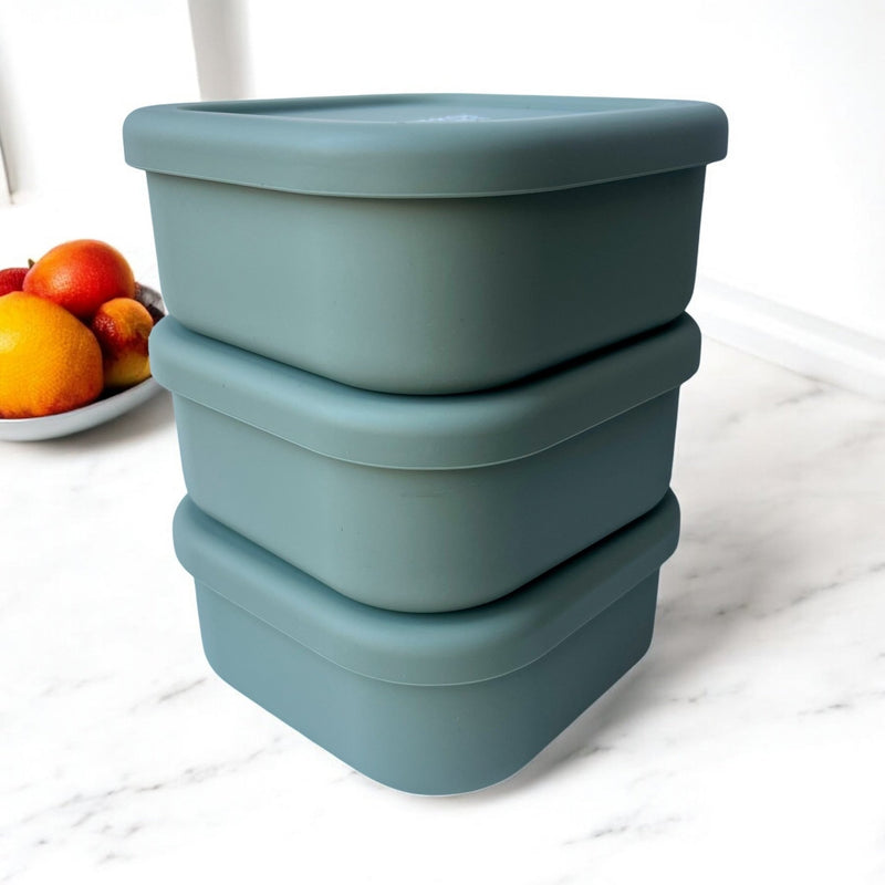 630ml Silicone Lunch Box, Reusable Food Container with Lid for Kids & Adults Pink, Blue, Green Options - Cherish Home
