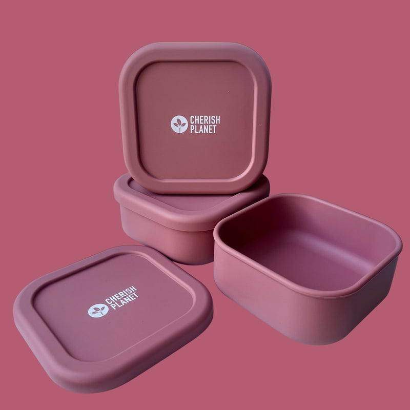 630ml Silicone Lunch Box, Reusable Food Container with Lid for Kids & Adults Pink, Blue, Green Options - Cherish Home