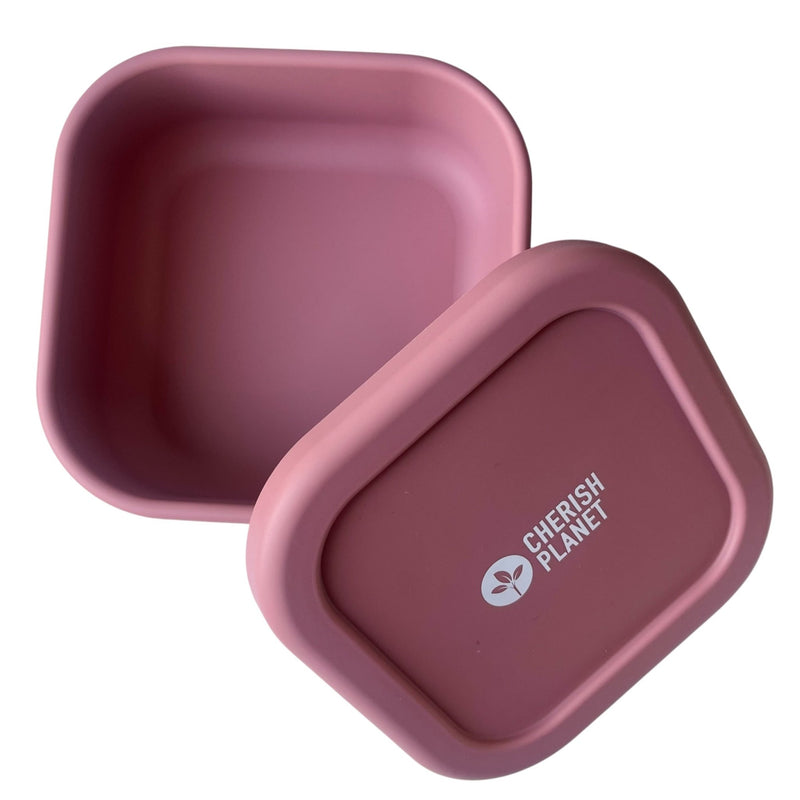 630ml Silicone Lunch Box, Reusable Food Container with Lid for Kids & Adults Pink, Blue, Green Options - Cherish Home