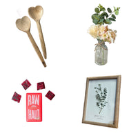 Wooden Photo Frame & Heart Spoons Gift Box - Great Valentines Gift Box