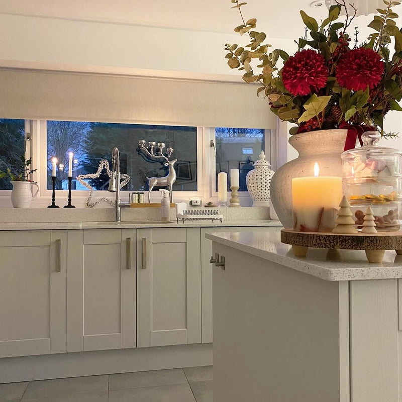 Set of 2 Matt Black Candlesticks Metal Candle Holder Tapper / Dinner Candle 19cm