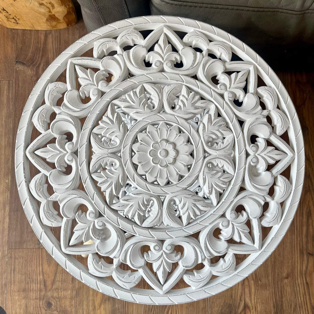 Decorative White Cut-Out Beautiful Table 50cm