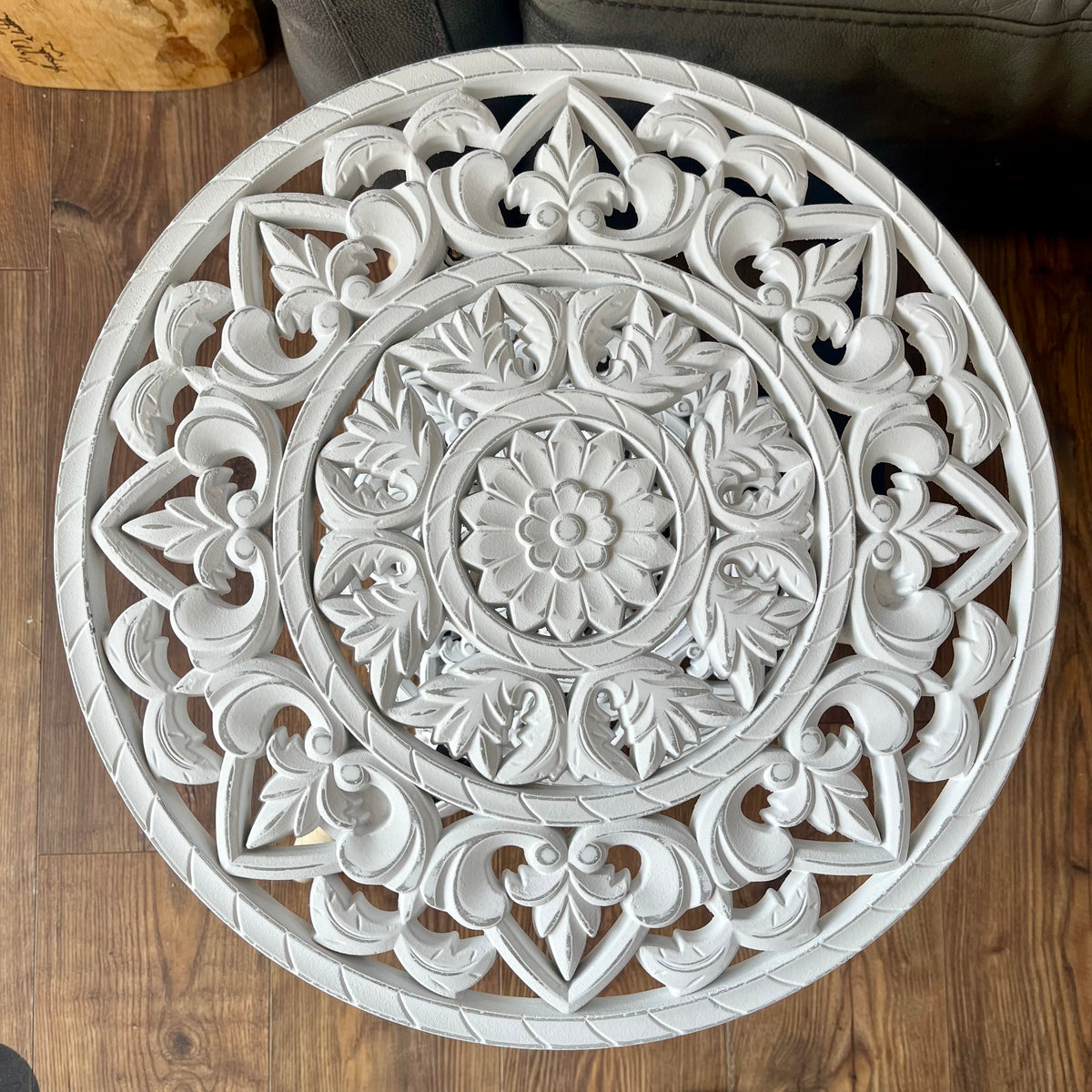 Decorative White Cut-Out Beautiful Table 50cm