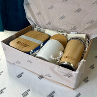Sustainable Lunch Box, Reusable Ceramic Mug & Bamboo Cutlery, Perfect for Work, School, Travel
