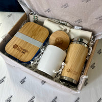 Sustainable Lunch Box, Reusable Ceramic Mug & Bamboo Cutlery, Perfect for Work, School, Travel