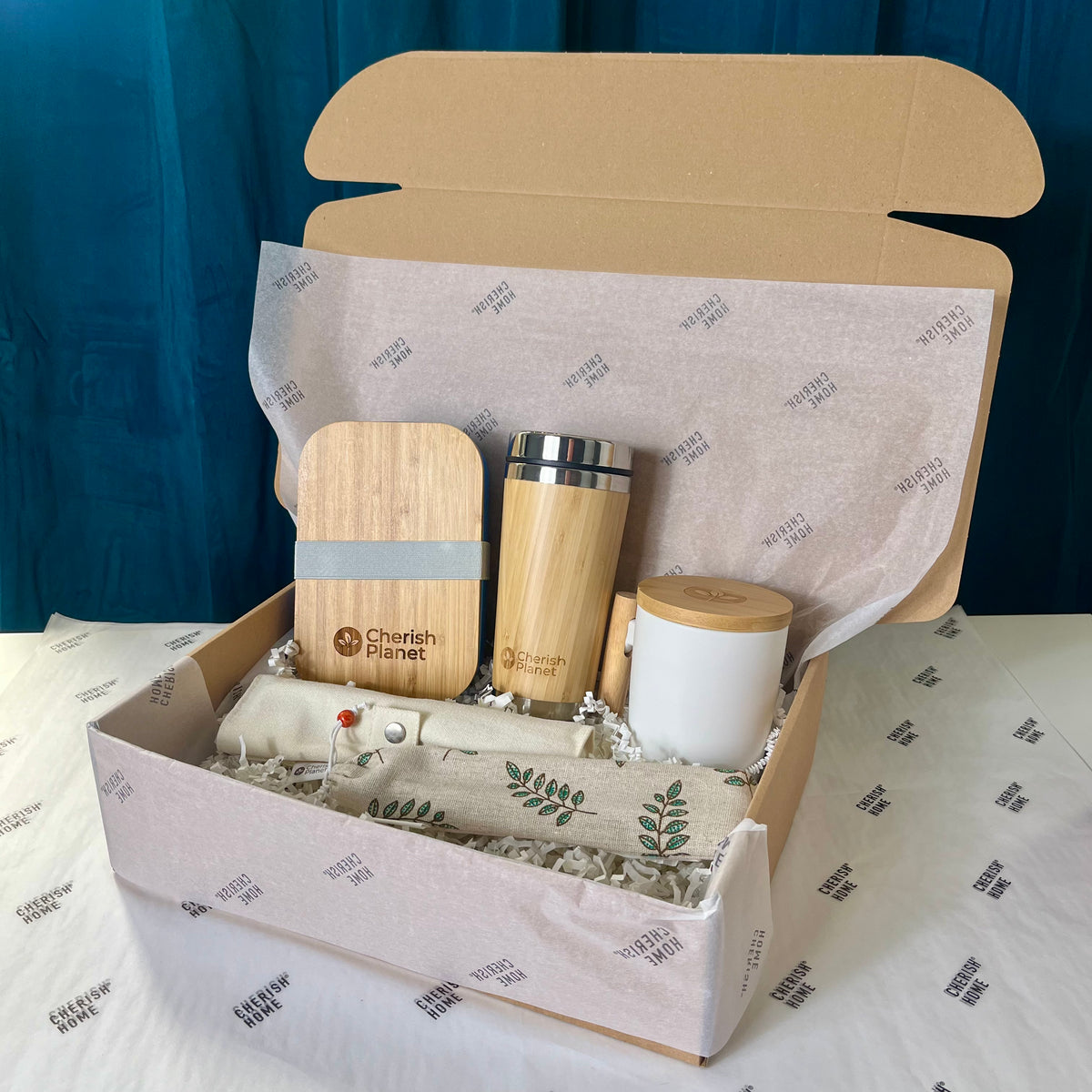 Sustainable Lunch Box, Reusable Ceramic Mug & Bamboo Cutlery, Perfect for Work, School, Travel