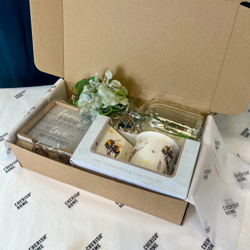 Cute Bee Coffee Mug Gift Box - Adorable Bee Present for Gardeners, Friends, Family