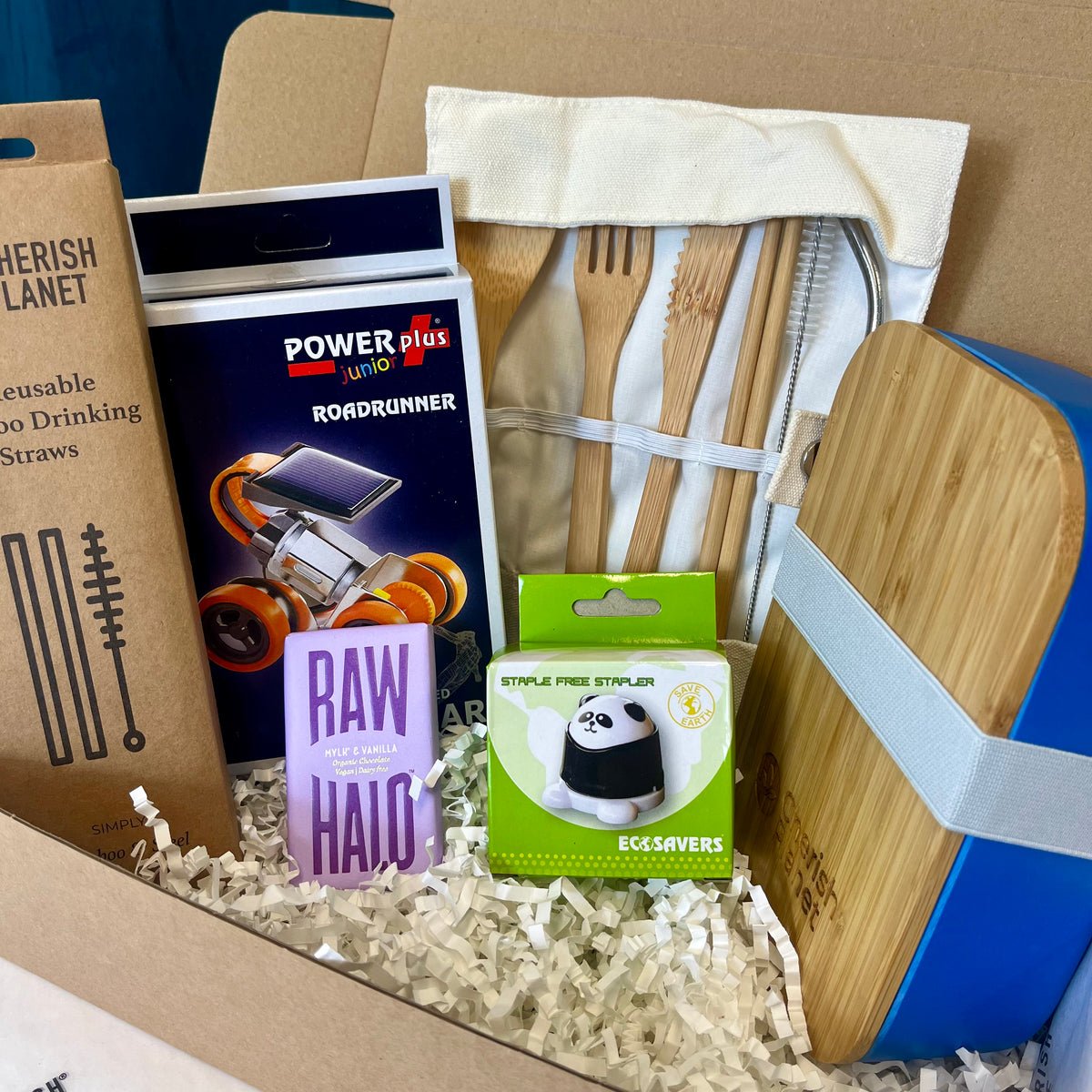 Kids Eco-Friendly Lunch Box & Accessories - Sustainable School Lunch Present for Boys & Girls
