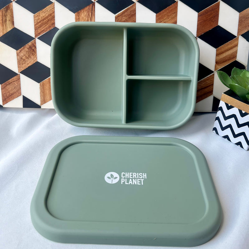 920ml Silicone Lunch Box, Leakproof Reusable Food Container for Adults & Kids