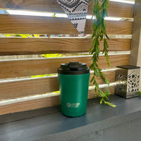 Cherish Planet Green Coffee Mug 360ml - Portable Stainless Steel 12oz Coffee Cup for Home & Office