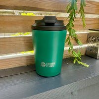 Cherish Planet Green Coffee Mug 360ml - Portable Stainless Steel 12oz Coffee Cup for Home & Office