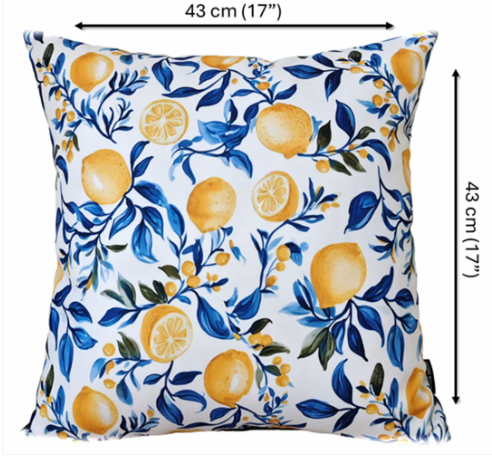 Amalfi Waterproof Cushion Covers 43cm x 43cm Premium Outdoor Garden Decorative Covers for Patio Furniture