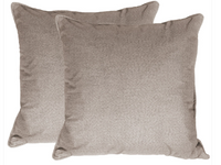 Natural Linen Scatter Cushion Covers (2 Pack) – Premium Decorative Farmhouse Rustic Square Covers for Sofa, Couch, Bed, Living Room 43cm x 43cm