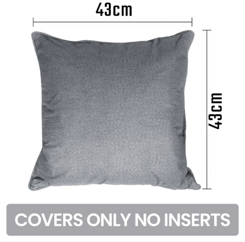 Natural Linen Scatter Cushion Covers (2 Pack) – Premium Decorative Farmhouse Rustic Square Covers for Sofa, Couch, Bed, Living Room 43cm x 43cm