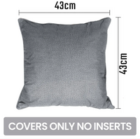 Natural Linen Scatter Cushion Covers (2 Pack) – Premium Decorative Farmhouse Rustic Square Covers for Sofa, Couch, Bed, Living Room 43cm x 43cm