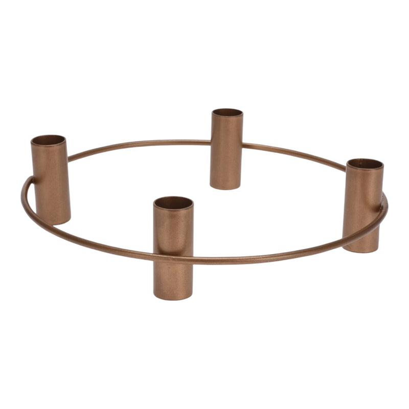 Matt Gold Candlesticks Candle Holder Candelabra Holds 4 Dinner Candles