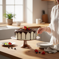 Large 33cm Glass Cake Stand on Pedestal Centrepiece