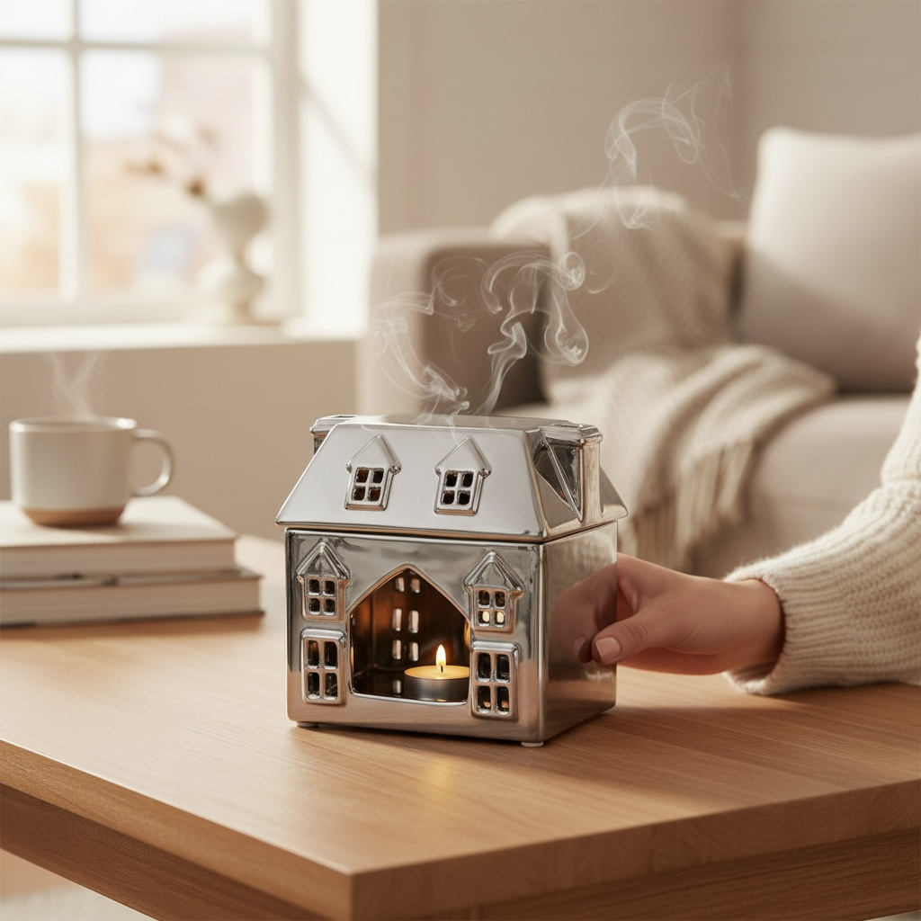 Ceramic House Wax Warmer Large Scented Oil Burner Wax Melts Fragrance Diffuser