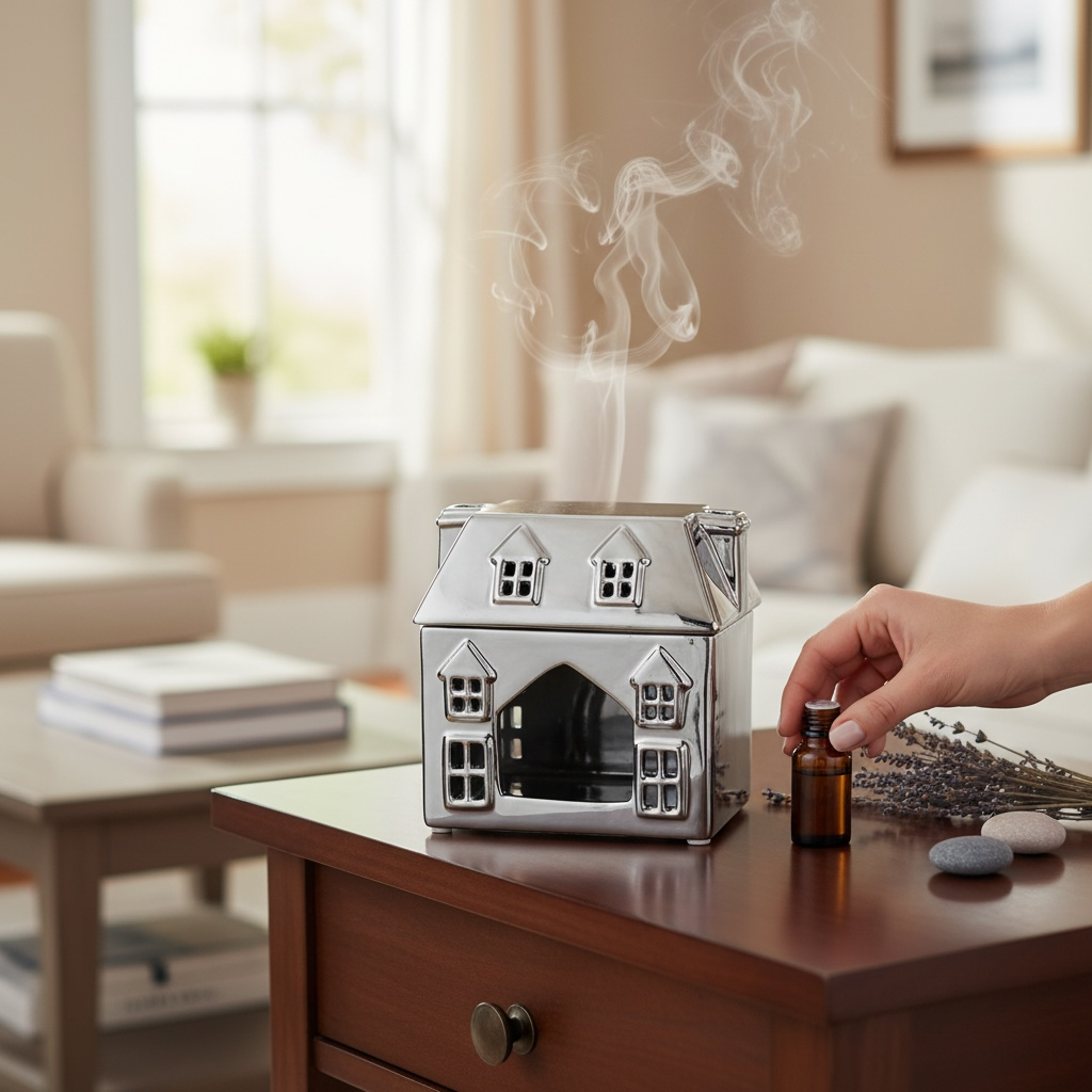 Ceramic House Wax Warmer Large Scented Oil Burner Wax Melts Fragrance Diffuser