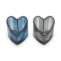 Minimalist Botanical Love Heart Ribbed Candle Holder