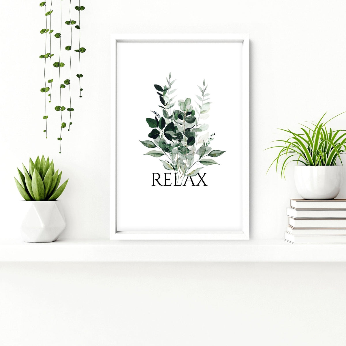 Aesthetic Bathroom Wall Decor - Set of 3 Framed Botanical Art Prints | Calming Greenery for Guest Bath, Powder Room - Cherish Home
