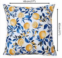 Amalfi Waterproof Cushion Covers 43cm x 43cm Premium Outdoor Garden Decorative Covers for Patio Furniture - Cherish Home