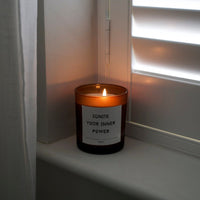 Amber Frosted Glass Empowering Candle - Cherish Home