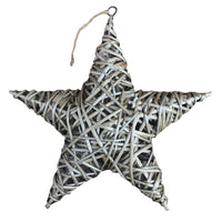 Antique Wash Wicker Full Star Christmas Decoration Rustic Farmhouse style decor - Cherish Home