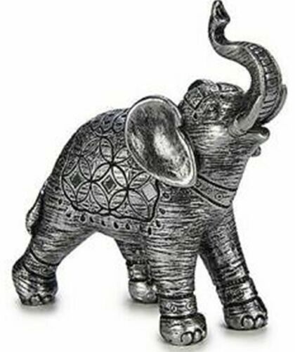 Arte Collection Rustic Small Silver Elephant Figurine Ornament - Cherish Home
