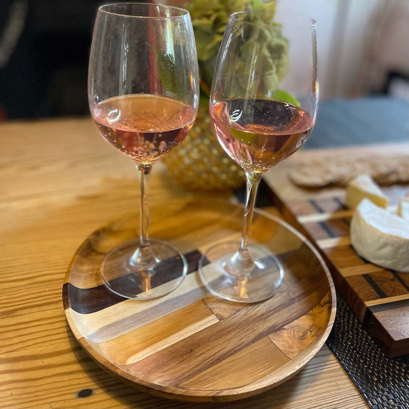 Artisan Upcycled Wood Serving Plate - End Grain Design, Eco - Friendly & Durable Platter for Entertaining (Available in 2 Patterns) - Cherish Home