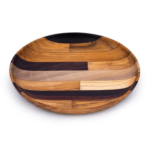 Artisan Upcycled Wood Serving Plate - End Grain Design, Eco - Friendly & Durable Platter for Entertaining (Available in 2 Patterns) - Cherish Home