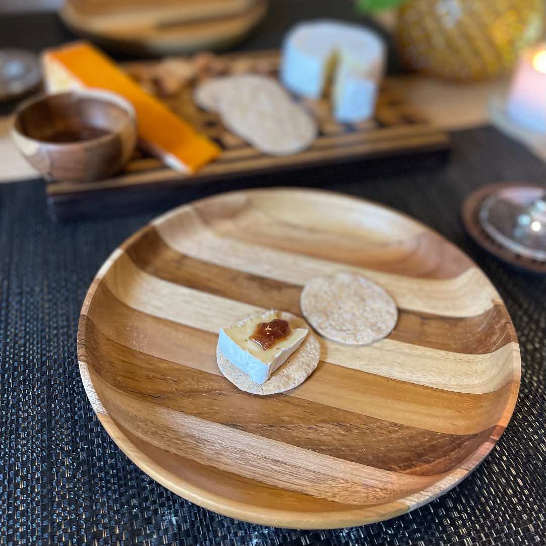 Artisan Upcycled Wood Serving Plate - End Grain Design, Eco - Friendly & Durable Platter for Entertaining (Available in 2 Patterns) - Cherish Home