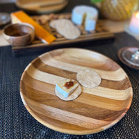 Artisan Upcycled Wood Serving Plate - End Grain Design, Eco - Friendly & Durable Platter for Entertaining (Available in 2 Patterns) - Cherish Home