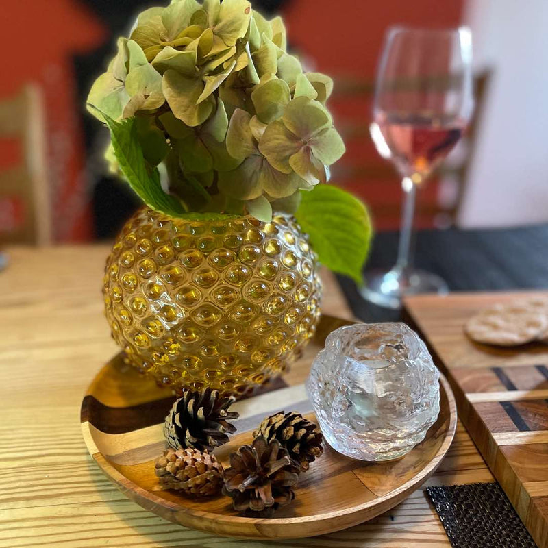 Artisan Upcycled Wood Serving Plate - End Grain Design, Eco - Friendly & Durable Platter for Entertaining (Available in 2 Patterns) - Cherish Home