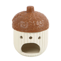 Autumn Acorn & Leaf Ceramic Oil Burner - Fall Fragrance Wax Warmer for Essential Oils - Cherish Home