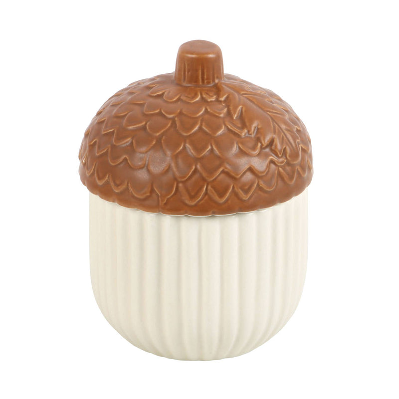 Autumn Acorn & Leaf Ceramic Oil Burner - Fall Fragrance Wax Warmer for Essential Oils - Cherish Home