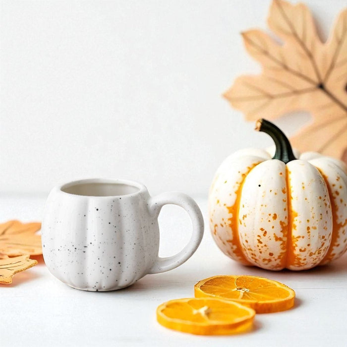 Autumn Speckled White Pumpkin Mug - Cherish Home
