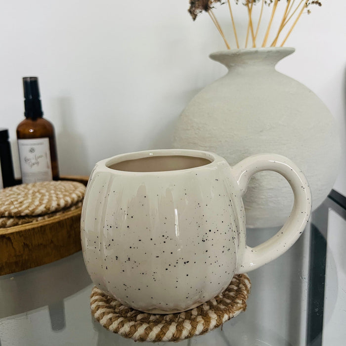 Autumn Speckled White Pumpkin Mug - Cherish Home