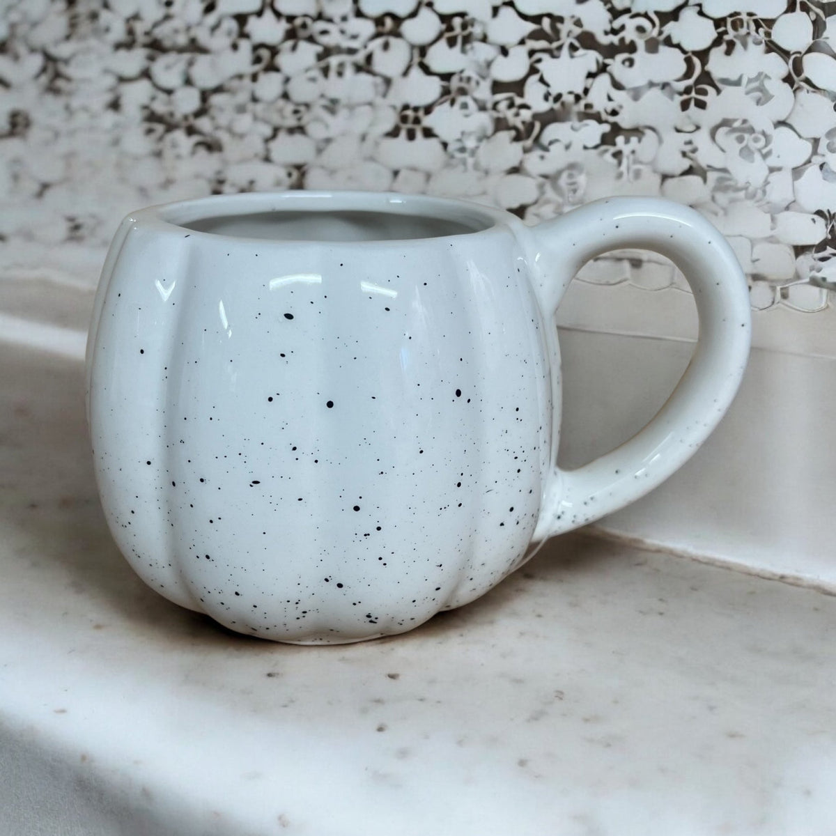 Autumn Speckled White Pumpkin Mug - Cherish Home